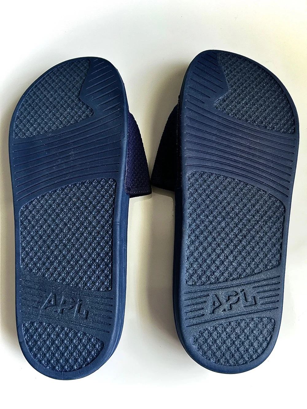 APL Big Logo TechLoom Slides Sandal Navy Blue 11 NWOB